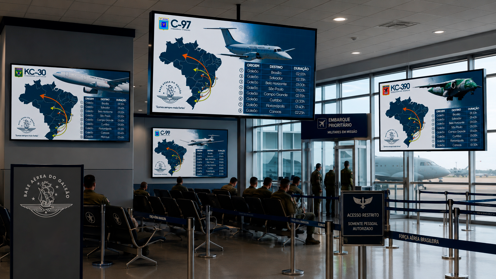 Expositor Digital de Voos PCAN - Base Aérea do Galeão